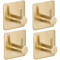 Modern style stainless steel adhesive hooks for bathroom room kitchen clothes hats clutter storage