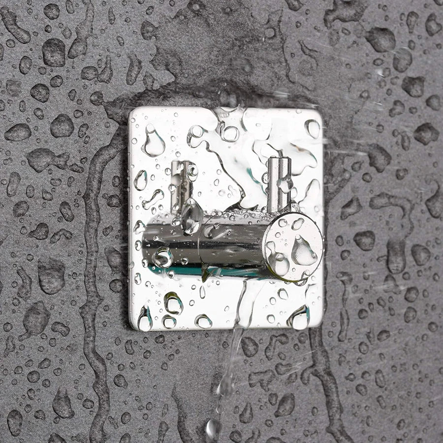 Ganchos Adesivos Modernos em Aço Inox