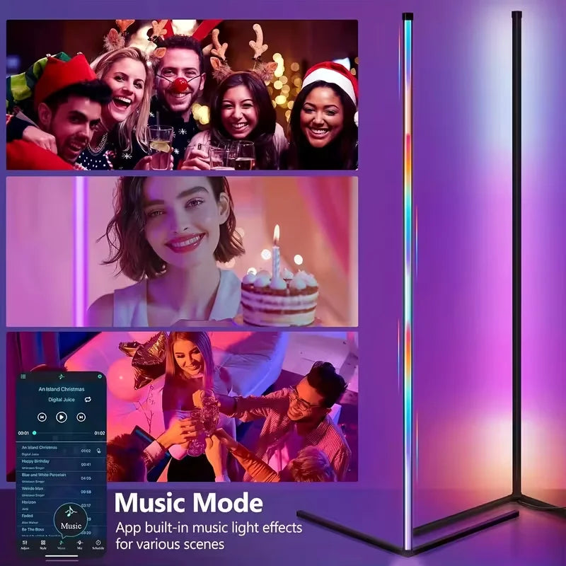 Luminária de Piso RGB com Sincronização de Música