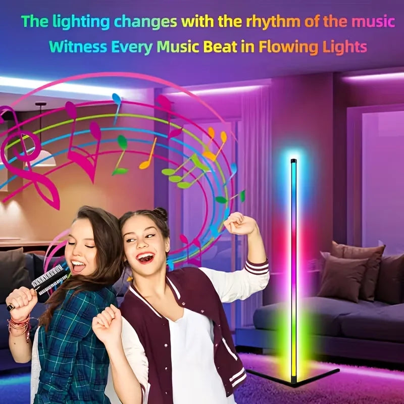 Luminária de Piso RGB com Sincronização de Música