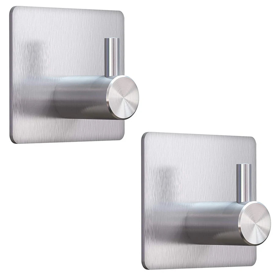 Ganchos Adesivos Modernos em Aço Inox