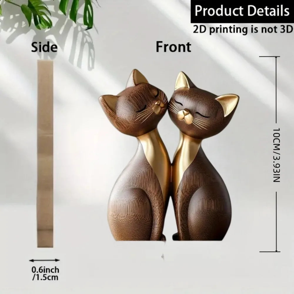 Escultura de Casal de Gatinhos