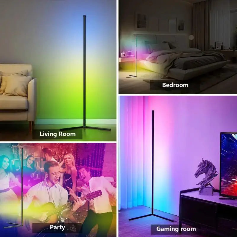 Luminária de Piso RGB com Sincronização de Música
